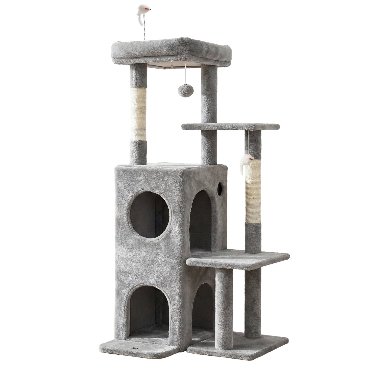 i.Pet Cat Tree Tower 127cm Scratching Post Light Grey