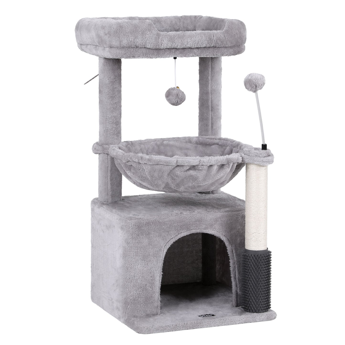 i.Pet Cat Tree Tower 82cm Scratching Post Light Grey