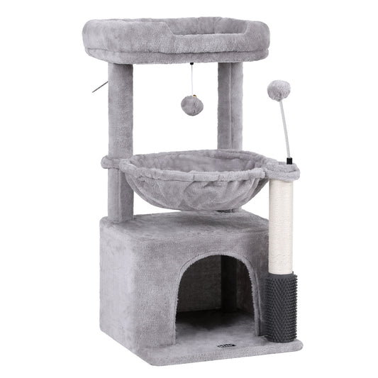 i.Pet Cat Tree Tower 82cm Scratching Post Light Grey