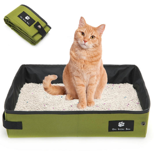 Portable Foldable Cat Litter Box – Waterproof, Leak-Proof Travel Cat Toilet
