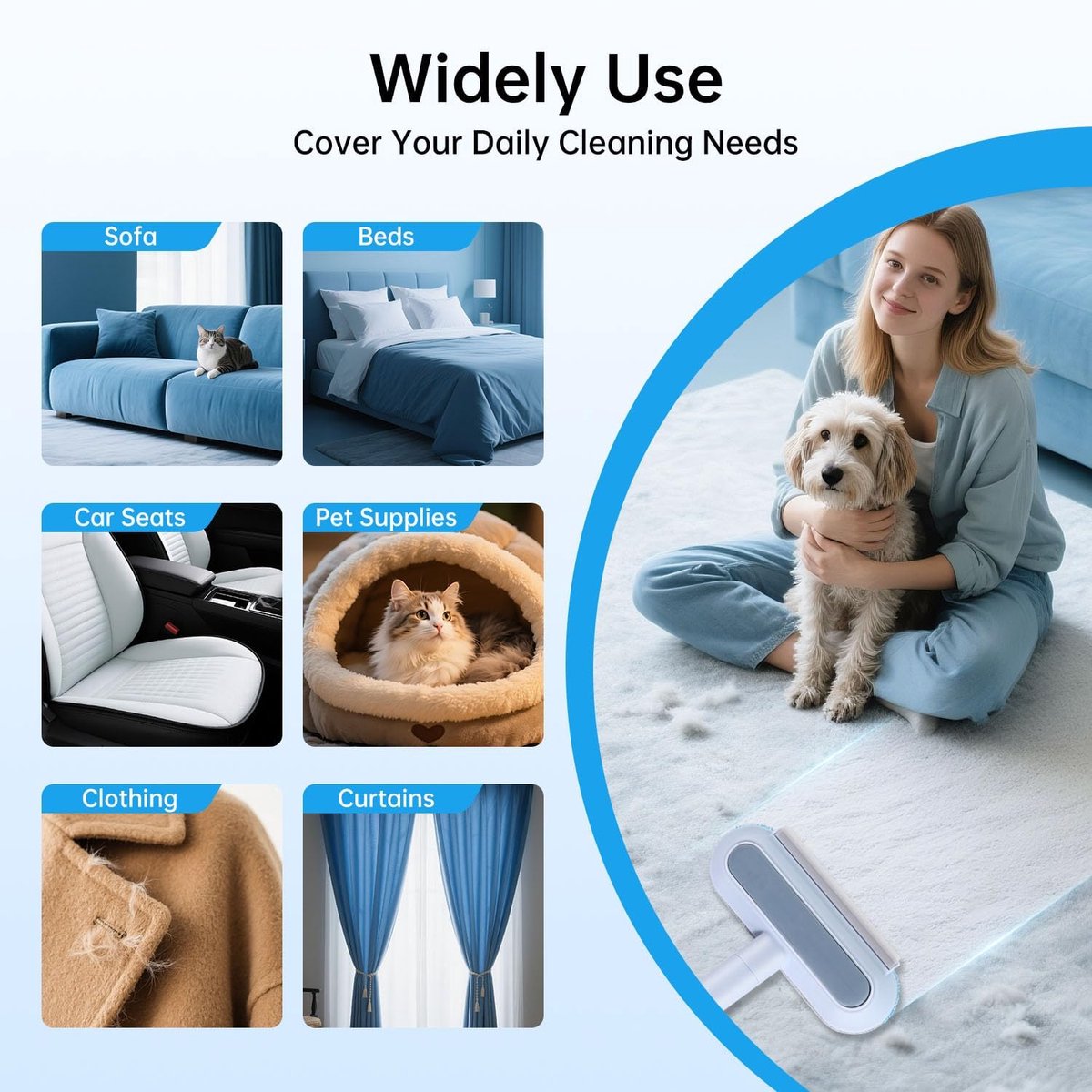 Pet Hair Remover – Manual Lint Brush – Suitable for sofas, cat beds and floors.