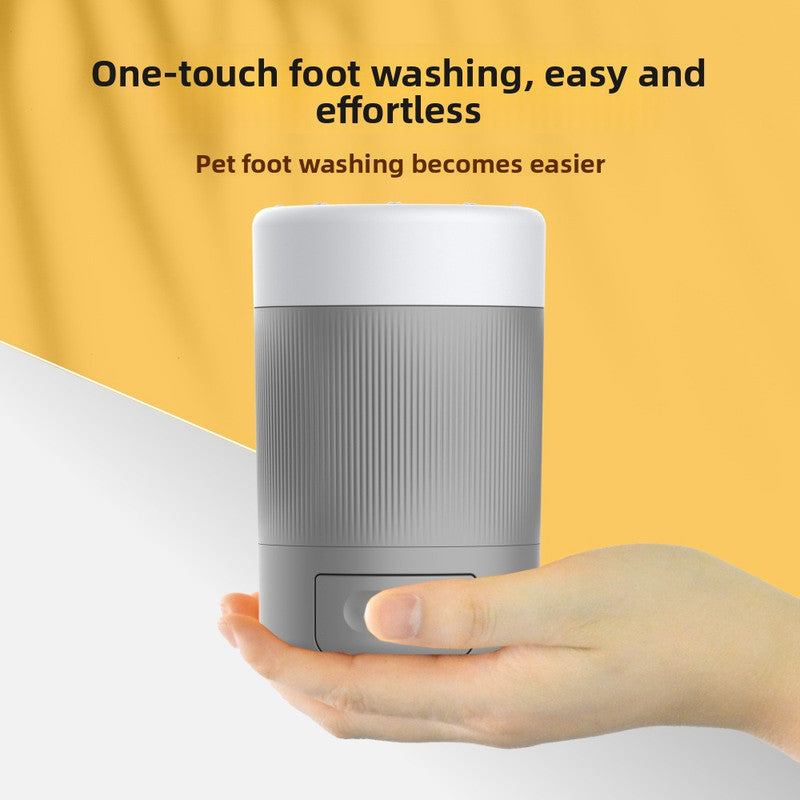 Portable Dog Paw Washer Cup - 360 Degree Muddy Foot Cleaner with Soft Bristles - Gentle Grooming Tool for Cats & Small to Medium Dogs - Orange
