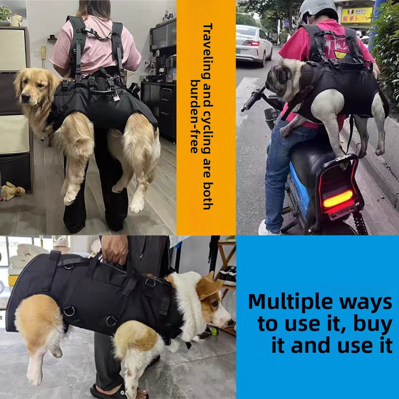 Black Multi-Functional Dog Carrier Backpack and Lift Harness