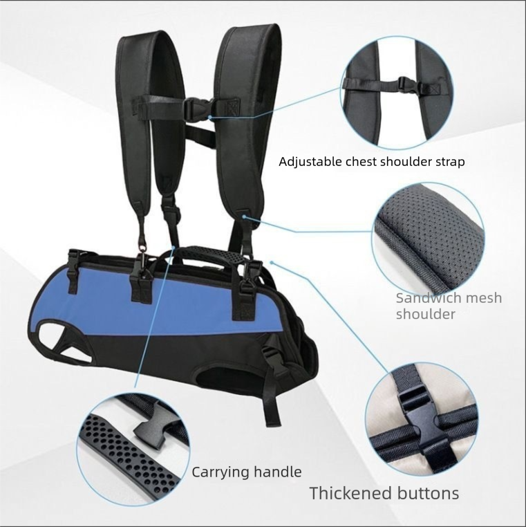Black Multi-Functional Dog Carrier Backpack and Lift Harness